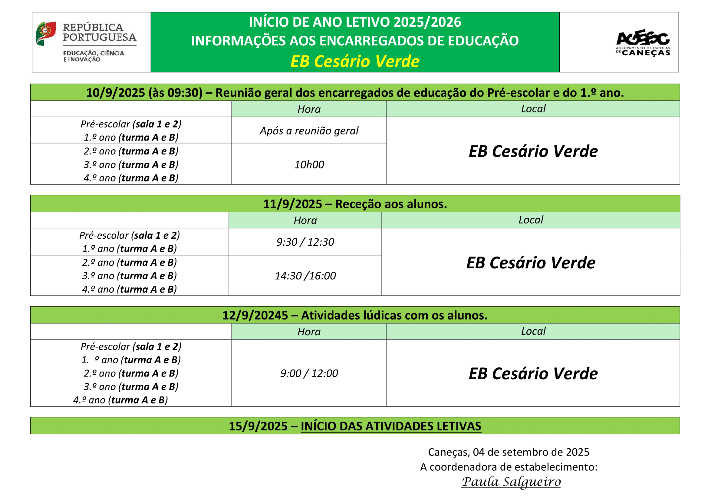 Aviso inicio ano 2025 2026 CV 1