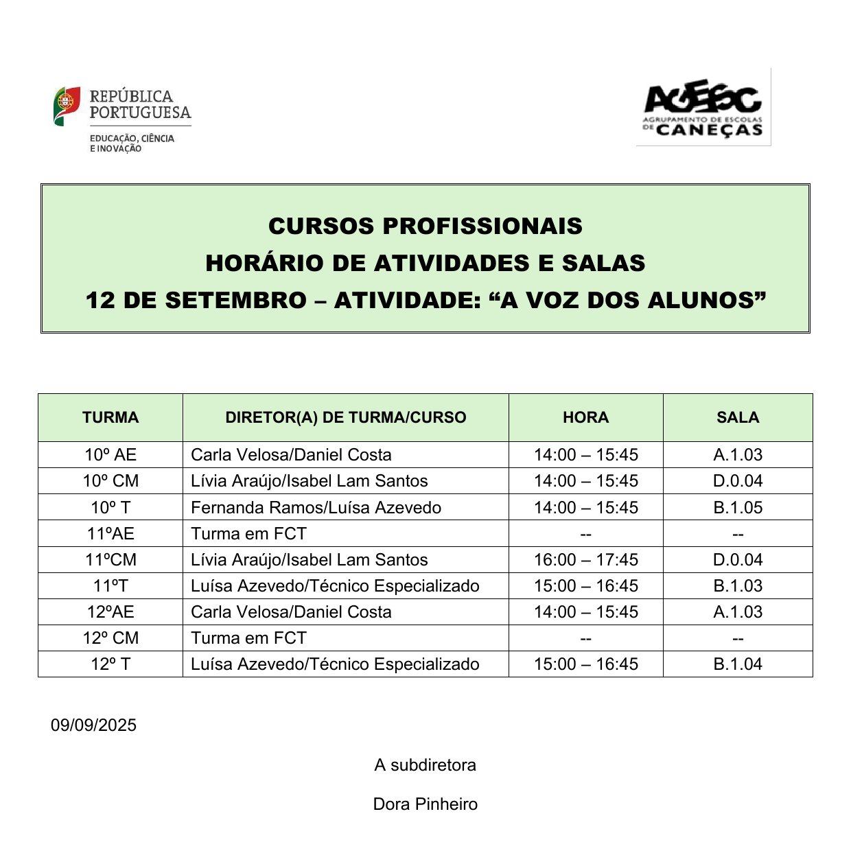 CPROF Atividades 12 setembro 1